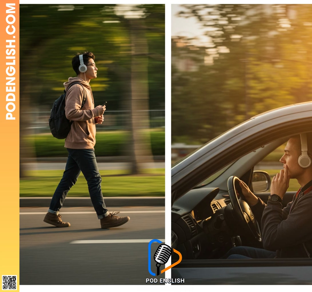 Hands-Free English Learning Techniques for Drivers and Walkers