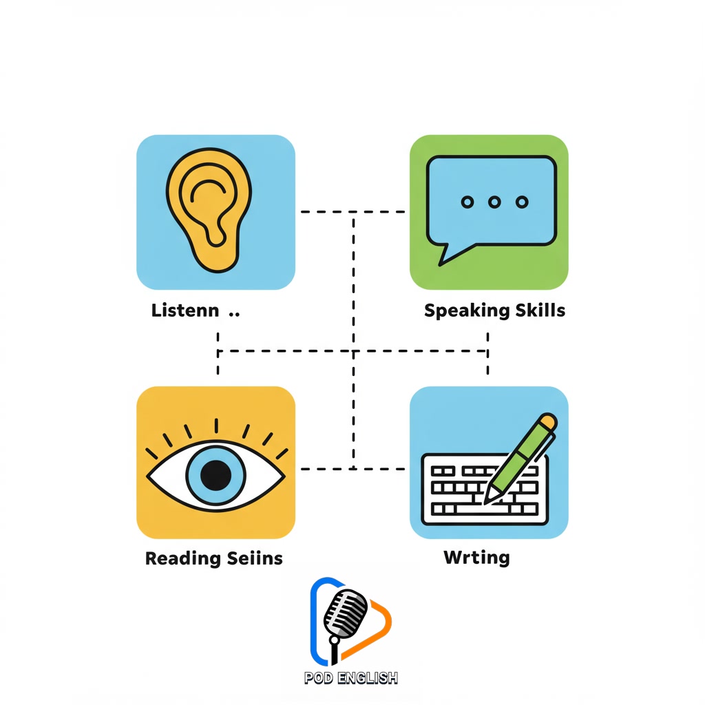 Building Blocks of an Effective Daily English Routine: Listening, Speaking, Reading, Writing