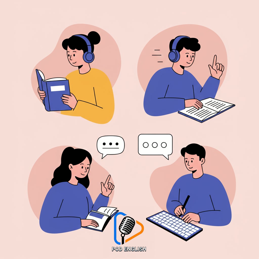 Implementing Effective Strategies for Learning English (Reading, Listening, Speaking, Writing)